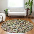 thumbnail image 1 of Addison Rugs Chantille Indoor/Outdoor Transitional Paisley Chocolate Washable Round Rug, 8' x 8', 1 of 6