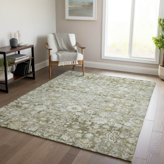 Addison Rugs Chantille Indoor/Outdoor Traditional Oriental Taupe Washable Rectangle Rug, 3' x 5'