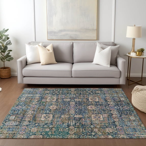 Addison Rugs Chantille Indoor/Outdoor Transitional Panel Green Washable Rectangle Rug, 10' x 14'