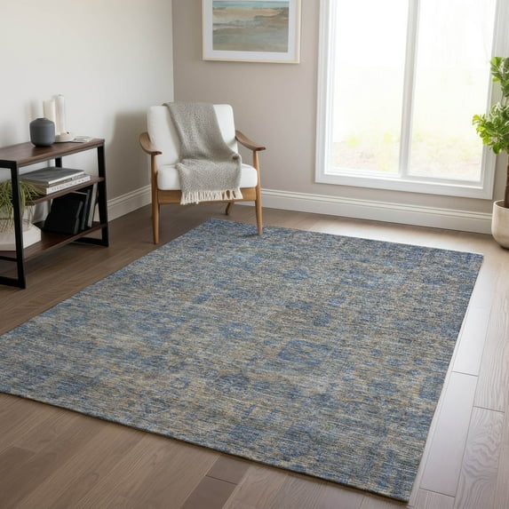 Addison Rugs Chantille Indoor/Outdoor Transitional Panel Khaki Washable Rectangle Rug, 10' x 14'