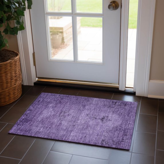 Addison Rugs Chantille Indoor/Outdoor Traditional Oriental Purple Washable Rectangle Rug, 1'8" x 2'6"