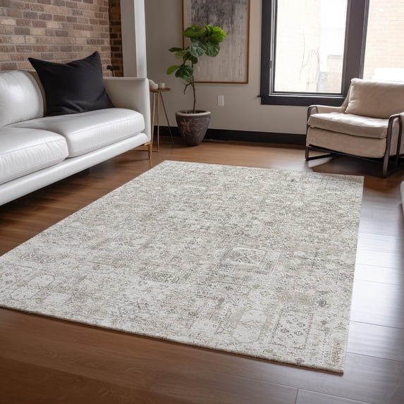 Addison Rugs Chantille Indoor/Outdoor Transitional Panel Taupe Washable Rectangle Rug, 2'6" x 3'10"
