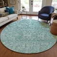 thumbnail image 1 of Addison Rugs Chantille Indoor/Outdoor Transitional Panel Teal Washable Round Rug, 8' x 8', 1 of 6