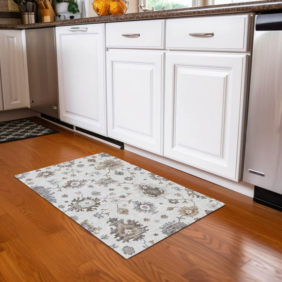 Addison Rugs Chantille Indoor/Outdoor Traditional Oushak Ivory Washable Rectangle Rug, 1'8" x 2'6"