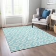 thumbnail image 1 of Addison Rugs Chantille Indoor/Outdoor Transitional Geometric Aqua Washable Rectangle Rug, 3' x 5', 1 of 6