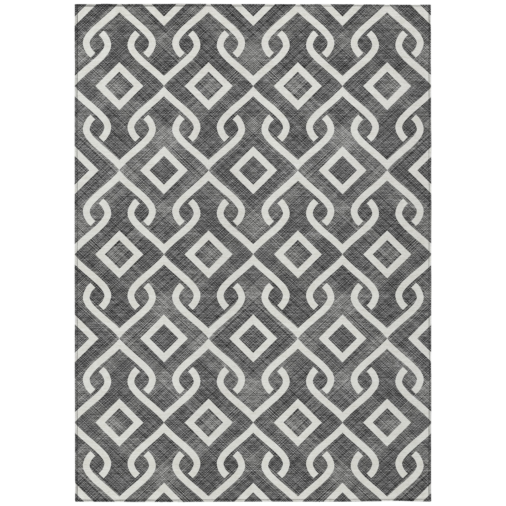 Addison Rugs Chantille Indoor/Outdoor Rug - Black 2'6" X 3'10" Machine Washable Non-Shed