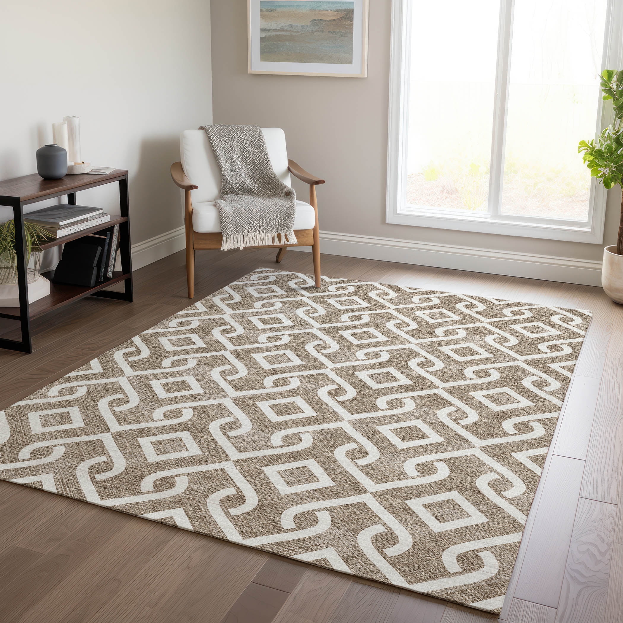 Addison Rugs Chantille Indoor/Outdoor Transitional Geometric Brown ...