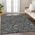 thumbnail image 1 of Addison Rugs Chantille Indoor/Outdoor Transitional Floral Black Washable Rectangle Rug, 3' x 5', 1 of 6