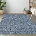 thumbnail image 1 of Addison Rugs Chantille Indoor/Outdoor Transitional Floral Navy Washable Rectangle Rug, 5' x 7'6", 1 of 6