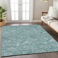 thumbnail image 1 of Addison Rugs Chantille Indoor/Outdoor Transitional Floral Teal Washable Rectangle Rug, 10' x 14', 1 of 6