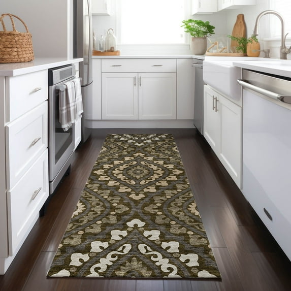Addison Rugs Chantille Indoor/Outdoor Transitional Diamond Fudge Washable Runner Rug, 2'3" x 7'6"