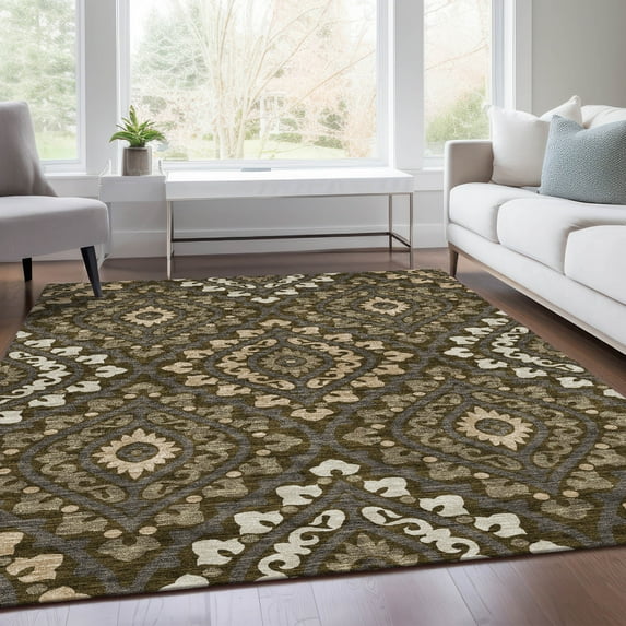 Addison Rugs Chantille Indoor/Outdoor Transitional Diamond Fudge Washable Rectangle Rug, 2'6" x 3'10"