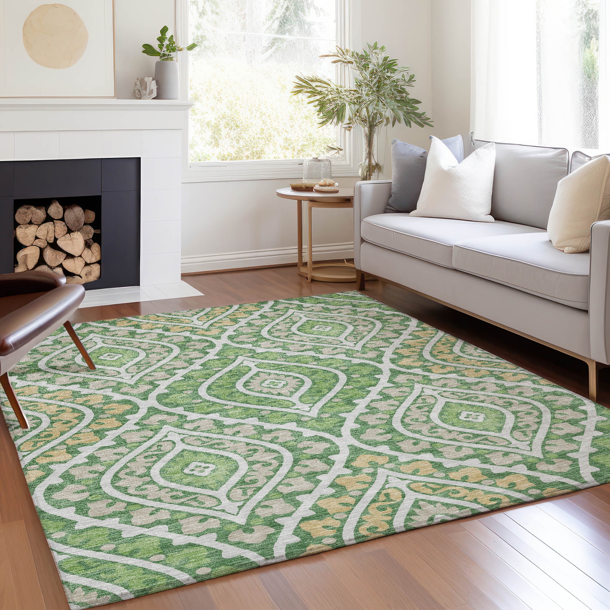 Addison Rugs Chantille Indoor/Outdoor Transitional Diamond Green ...