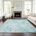 thumbnail image 1 of Addison Rugs Chantille Indoor/Outdoor Transitional Floral Aqua Washable Rectangle Rug, 8' x 10', 1 of 6