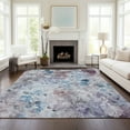 thumbnail image 1 of Addison Rugs Chantille Indoor/Outdoor Transitional Floral Blue Washable Rectangle Rug, 9' x 12', 1 of 5