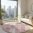 thumbnail image 1 of Addison Rugs Chantille Indoor/Outdoor Traditional Patchwork Pink Washable Round Rug, 8' x 8', 1 of 6