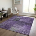 thumbnail image 1 of Addison Rugs Chantille Indoor/Outdoor Transitional Patchwork Eggplant Washable Rectangle Rug, 2'6" x 3'10", 1 of 6