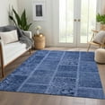 thumbnail image 1 of Addison Rugs Chantille Indoor/Outdoor Transitional Patchwork Navy Washable Rectangle Rug, 5' x 7'6", 1 of 5