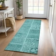 thumbnail image 1 of Addison Rugs Chantille Indoor/Outdoor Transitional Patchwork Turquoise Washable Runner Rug, 2'3" x 7'6", 1 of 6