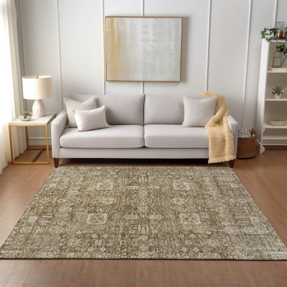 Addison Rugs Chantille Indoor/Outdoor Transitional Panel Brown Washable Rectangle Rug, 8' x 10'