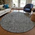 thumbnail image 1 of Addison Rugs Chantille Indoor/Outdoor Transitional Panel Charcoal Washable Round Rug, 8' x 8', 1 of 6