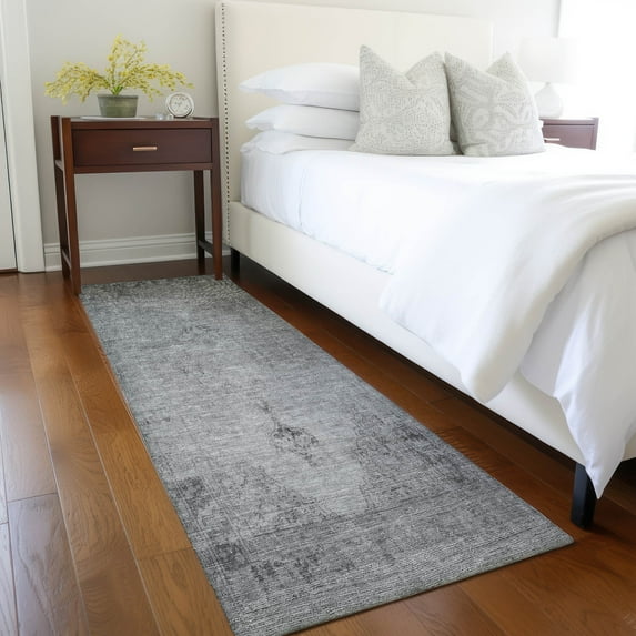 Addison Rugs Chantille Indoor/Outdoor Traditional Oriental Gray Washable Runner Rug, 2'3" x 7'6"