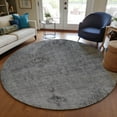 thumbnail image 1 of Addison Rugs Chantille Indoor/Outdoor Traditional Oriental Gray Washable Round Rug, 8' x 8', 1 of 6