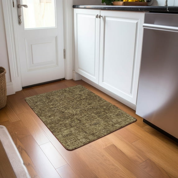 Addison Rugs Chantille Indoor/Outdoor Transitional Panel Mocha Washable Rectangle Rug, 1'8" x 2'6"