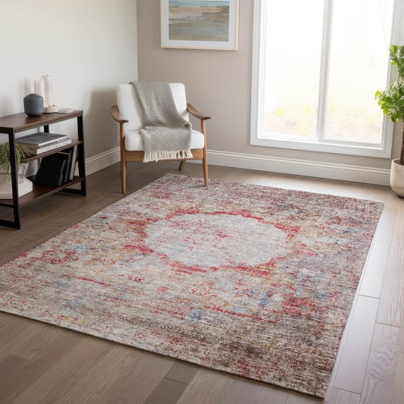 Addison Rugs Chantille Indoor/Outdoor Traditional Oriental Red Washable Rectangle Rug, 2'6" x 3'10"