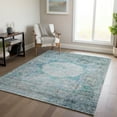 thumbnail image 1 of Addison Rugs Chantille Indoor/Outdoor Traditional Oriental Teal Washable Rectangle Rug, 2'6" x 3'10", 1 of 6