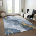 thumbnail image 1 of Addison Rugs Chantille Indoor/Outdoor Transitional Waves Blue Washable Rectangle Rug, 10' x 14', 1 of 6
