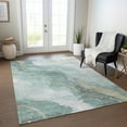 thumbnail image 1 of Addison Rugs Chantille Indoor/Outdoor Transitional Waves Teal Washable Rectangle Rug, 10' x 14', 1 of 6