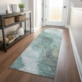 thumbnail image 1 of Addison Rugs Chantille Indoor/Outdoor Transitional Waves Teal Washable Runner Rug, 2'3" x 7'6", 1 of 6