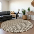 thumbnail image 1 of Addison Rugs Chantille Indoor/Outdoor Transitional Geometric Chocolate Washable Round Rug, 8' x 8', 1 of 6