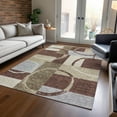 thumbnail image 1 of Addison Rugs Chantille Indoor/Outdoor Transitional Geometric Brown Washable Rectangle Rug, 5' x 7'6", 1 of 6