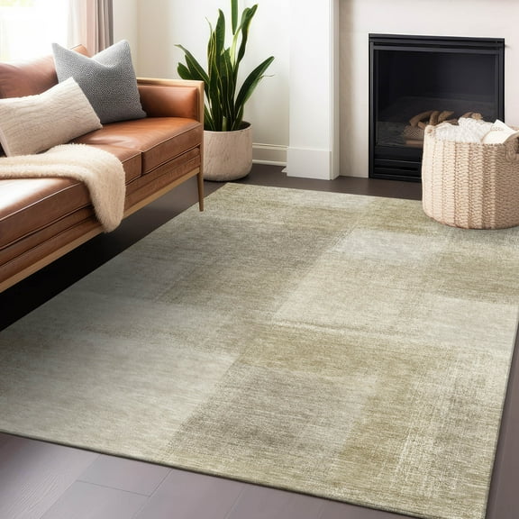 Addison Rugs Chantille Indoor/Outdoor Transitional Geometric Taupe Washable Rectangle Rug, 10' x 14'