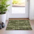 thumbnail image 1 of Addison Rugs Chantille Indoor/Outdoor Transitional Stripes Olive Washable Rectangle Rug, 1'8" x 2'6", 1 of 6