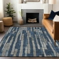 thumbnail image 1 of Addison Rugs Chantille Indoor/Outdoor Transitional Stripes Navy Washable Rectangle Rug, 10' x 14', 1 of 6