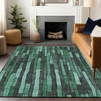 Addison Rugs Chantille Indoor/Outdoor Transitional Stripes Sage Washable Rectangle Rug, 10' x 14'