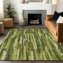 Addison Rugs Chantille Indoor/Outdoor Transitional Stripes Green Washable Rectangle Rug, 10' x 14'