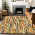 thumbnail image 1 of Addison Rugs Chantille Indoor/Outdoor Transitional Stripes Orange Washable Rectangle Rug, 10' x 14', 1 of 6