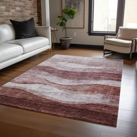 Addison Rugs Chantille Indoor/Outdoor Transitional Swirls Blush Washable Rectangle Rug, 10' x 14'