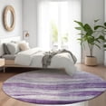 thumbnail image 1 of Addison Rugs Chantille Indoor/Outdoor Transitional Swirls Lavender Washable Round Rug, 8' x 8', 1 of 6