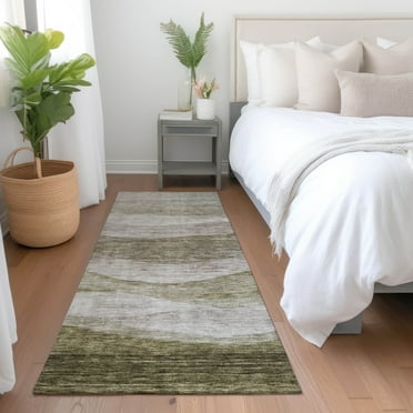 Addison Rugs Chantille Indoor/Outdoor Transitional Swirls Taupe Washable Runner Rug, 2'3" x 7'6"
