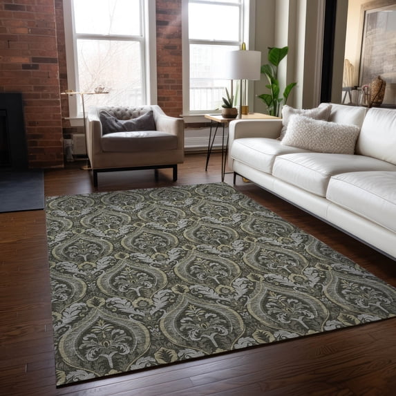 Addison Rugs Chantille Indoor/Outdoor Transitional Panel Taupe Washable Rectangle Rug, 9' x 12'