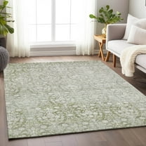 Addison Rugs Chantille Indoor/Outdoor Transitional Damask Aloe Washable Rectangle Rug, 10' x 14'
