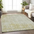 thumbnail image 1 of Addison Rugs Chantille Indoor/Outdoor Transitional Damask Gold Washable Rectangle Rug, 3' x 5', 1 of 6