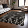 thumbnail image 1 of Addison Rugs Chantille Indoor/Outdoor Transitional Stripes Black Washable Rectangle Rug, 3' x 5', 1 of 6