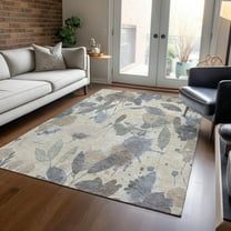 Addison Rugs Chantille Indoor/Outdoor Transitional Floral Beige Washable Rectangle Rug, 10' x 14'