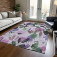 thumbnail image 1 of Addison Rugs Chantille Indoor/Outdoor Transitional Floral Lavender Washable Rectangle Rug, 10' x 14', 1 of 6